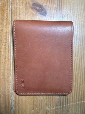 Ridge Bifold Wallet - Tobacco Brown Leather